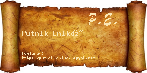 Putnik Enikő névjegykártya